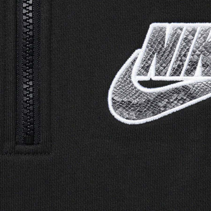 Supreme®/Nike® Half Zip Hooded Sweatshirt- Black
