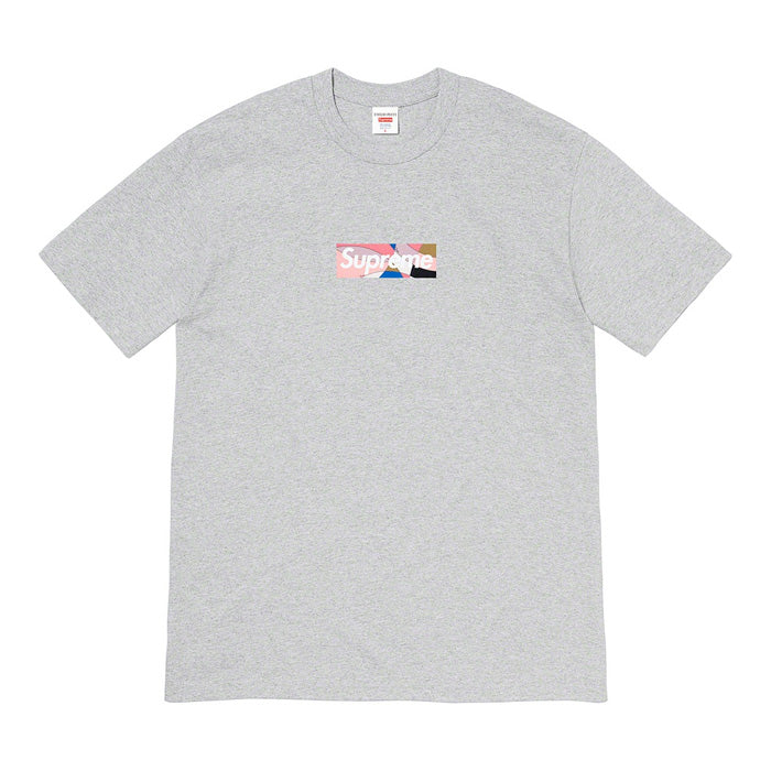 Supreme®/Emilio Pucci® Box Logo Tee- Heather Grey/Dusty Pink